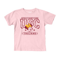 USC Trojans Youth Disney Pink Wink Script Dyed Ringspun T-Shirt